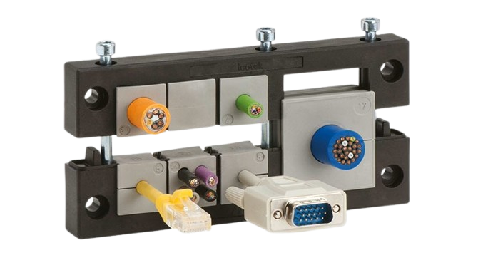 Centriškai padalinti kabelių įvado rėmai KEL - 24 42241